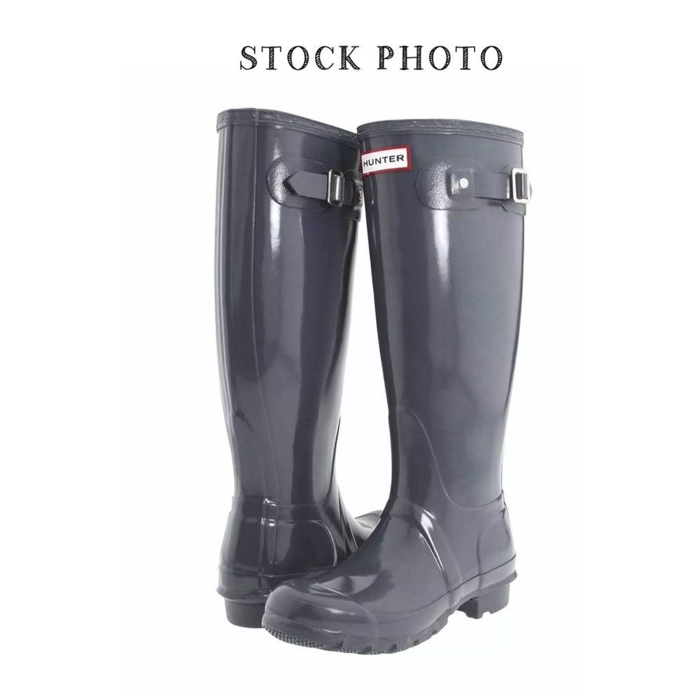 Hunter Women’s Granite Tall Glossy Rain 🌧️ Boots US Size: 9M/10F